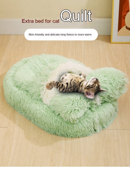 Long Wool Oval Plus Quilt Warm Cat Dog Nest More Than Pets Bed Colors Winter Pet Products